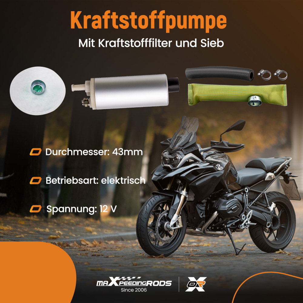 Compatible for BMW R850R R1100R R1150RT K1100RS/LT post 01/93 models 16141341231 Fuel Pump