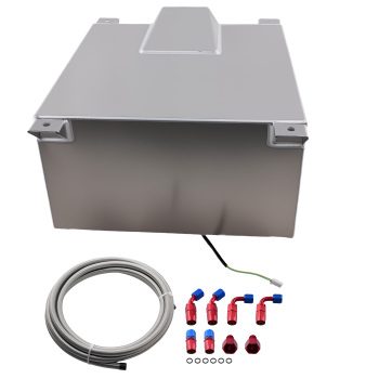 10 Gal Fuel Tank Aluminum Racing for Hot Rod Street Rod Track Car w/ Line Kit
