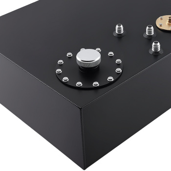 Aluminum Racing Fuel Cell Gas Tank 17 Gallon 64L Black w/ Cap Level Sender