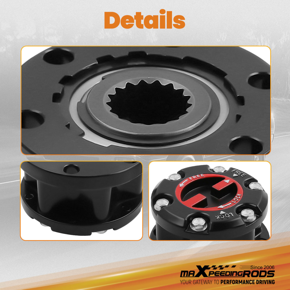 Compatible for Holden Rodeo Jackaroo compatible for Colorado Frontera compatible for Isuzu Dmax Manual Free Wheeling Hubs 