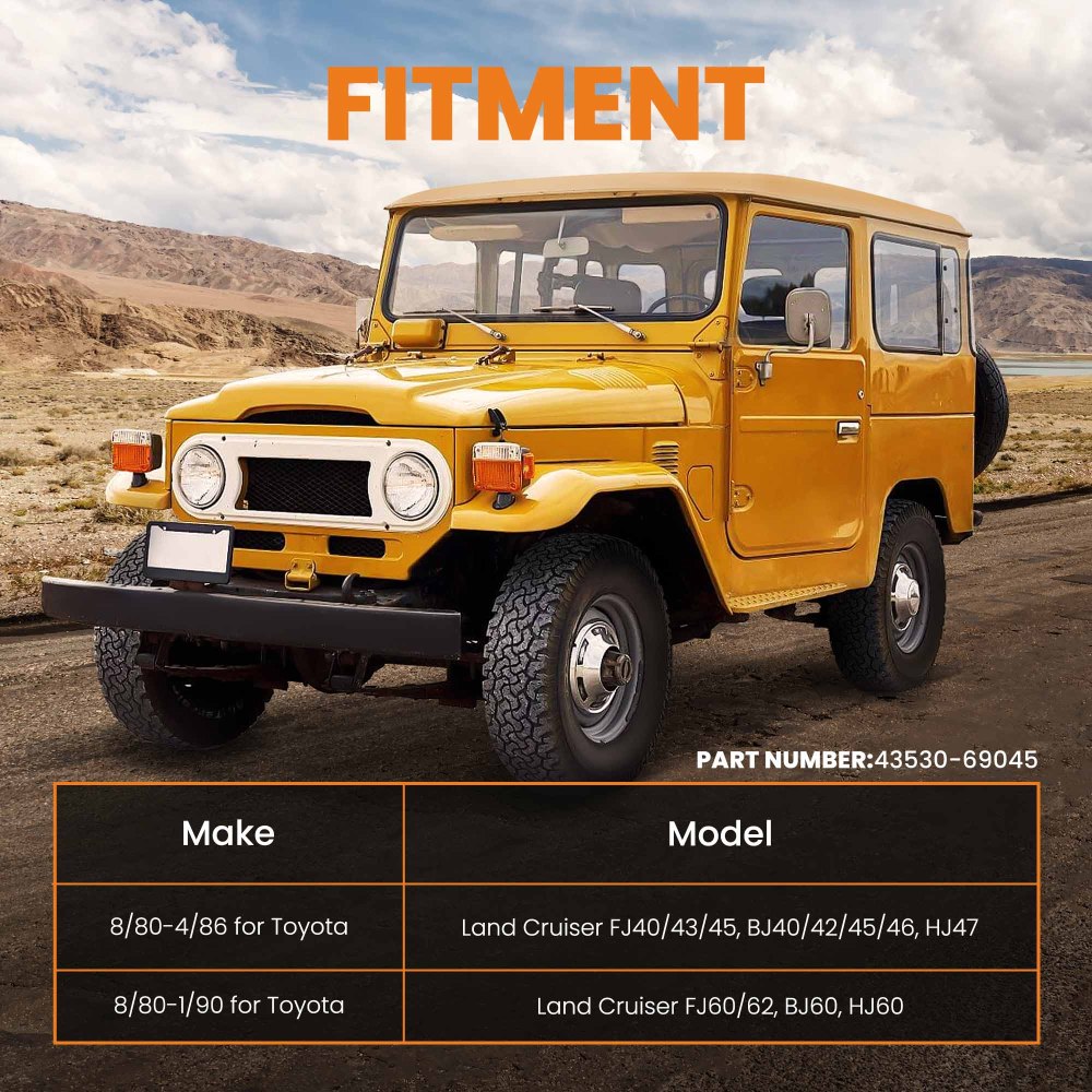 43530-69045 compatibile per Toyota Land Cruiser Fj40 Fj45 Fj60 Bj40 Bj42 Free Wheel Hub