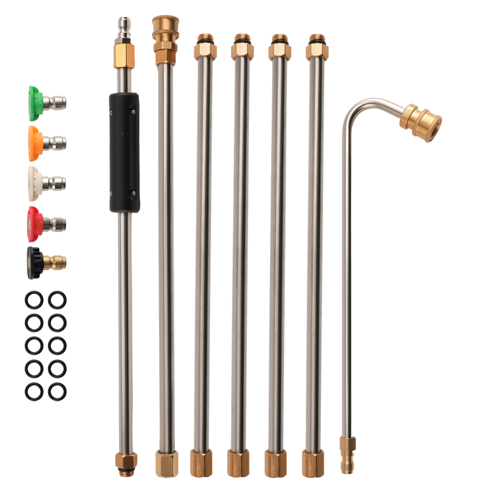 Gutter Cleaning Tool Pressure Washer Rod 4000PSI Brass Spray Extension Wand