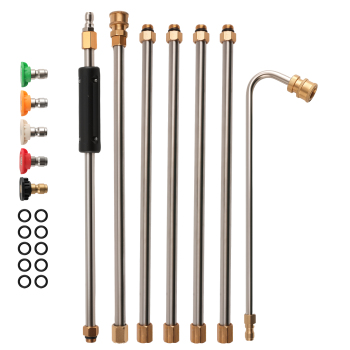 Gutter Cleaning Tool Pressure Washer Rod 4000PSI Brass Spray Extension Wand