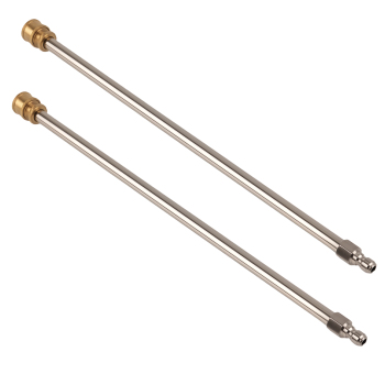 2 Pack Power Washer Extension Lance QC Stainless Steel Wand Kit 4000PSI Max