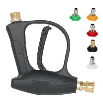 Adjustable Pressure Washer Gun M22 14mm with 5 Quick Change Nozzles Safety Lock