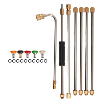 Extension Rod Gutter Cleaner for Pressure Washer 6 Piece Kit Brass 4000PSI