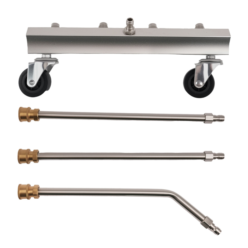 4000 PSI Pressure Washer Under Car Cleaner Kit w/ Extension Wands Stainless