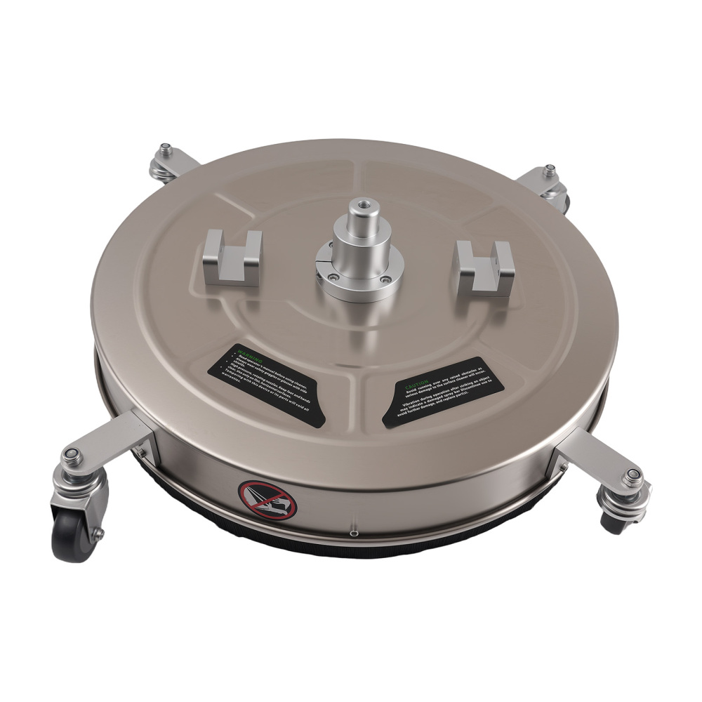 24 inch Pressure Washer Surface Cleaner Stainless Steel 4 WheelsDual Handle