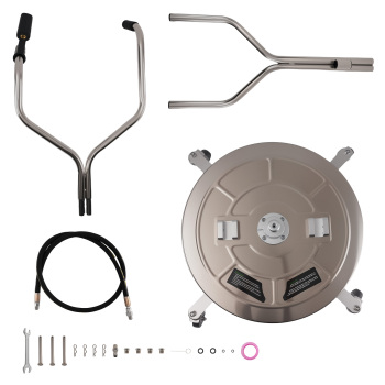 24 inch Pressure Washer Surface Cleaner Stainless Steel 4 WheelsDual Handle