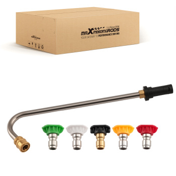 Pressure Washer Gutter Cleaner Attachment Angled Extension Wand W/ Nozzle Tips