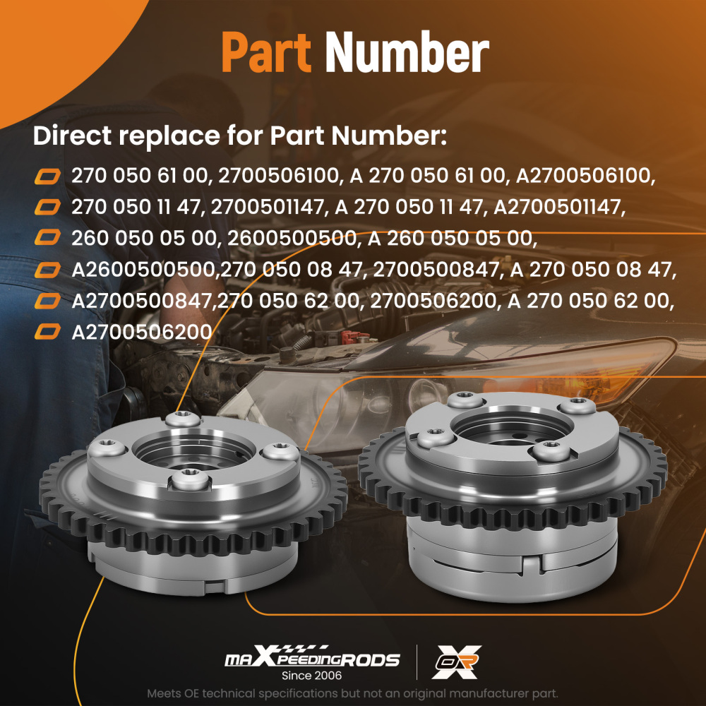 Engine Variable Valve Timing Sprocket compatible for Mercedes-Benz C300 CLA250 GLA250 2.0L
