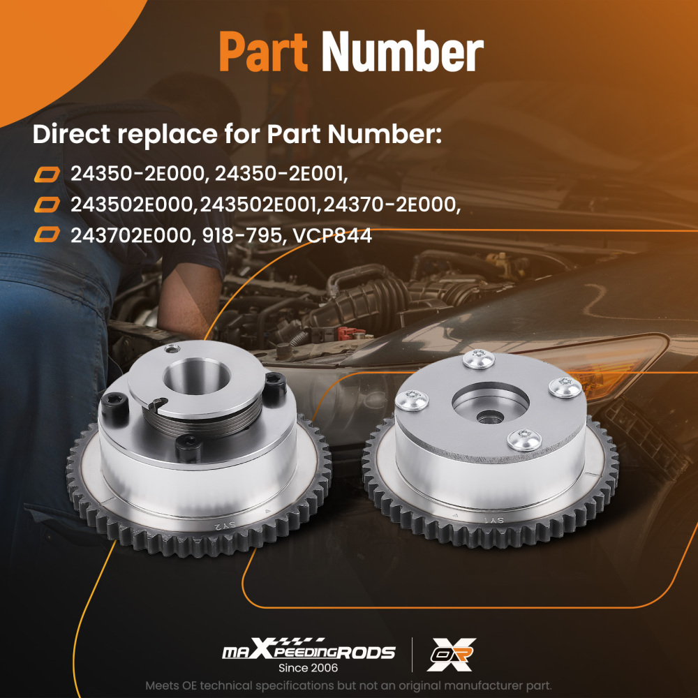 Exhaust Intake VVT Timing Gear Sprocket compatible for Hyundai Kia Elantra Forte Koup 1.8L