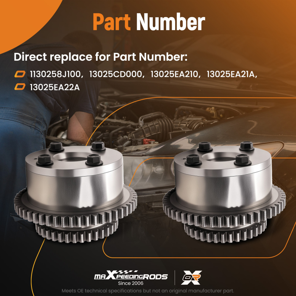 2Pcs Camshaft Cam Gear compatible for Nissan Frontier compatible for Infiniti Xterra 3.5 L 4.0 L