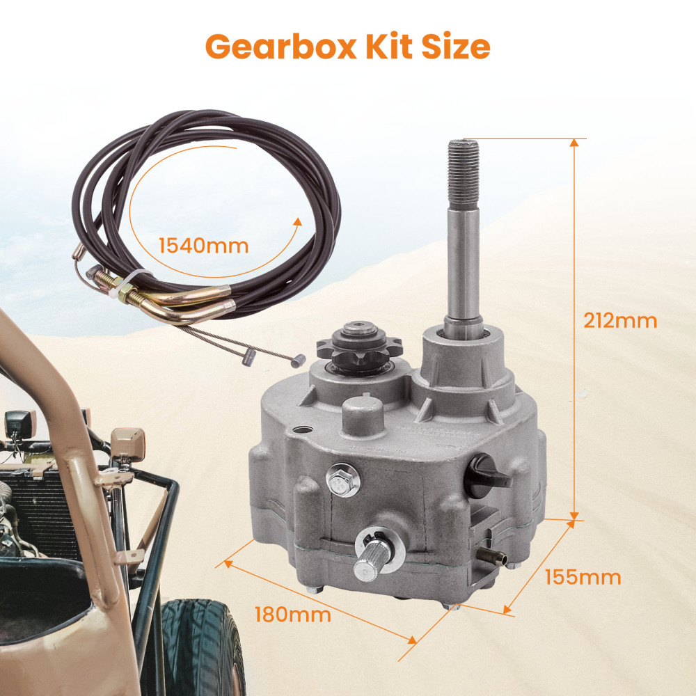 CSR Go Kart Forward Reverse Gear box Fit For 2HP-11HP Engine Transmission