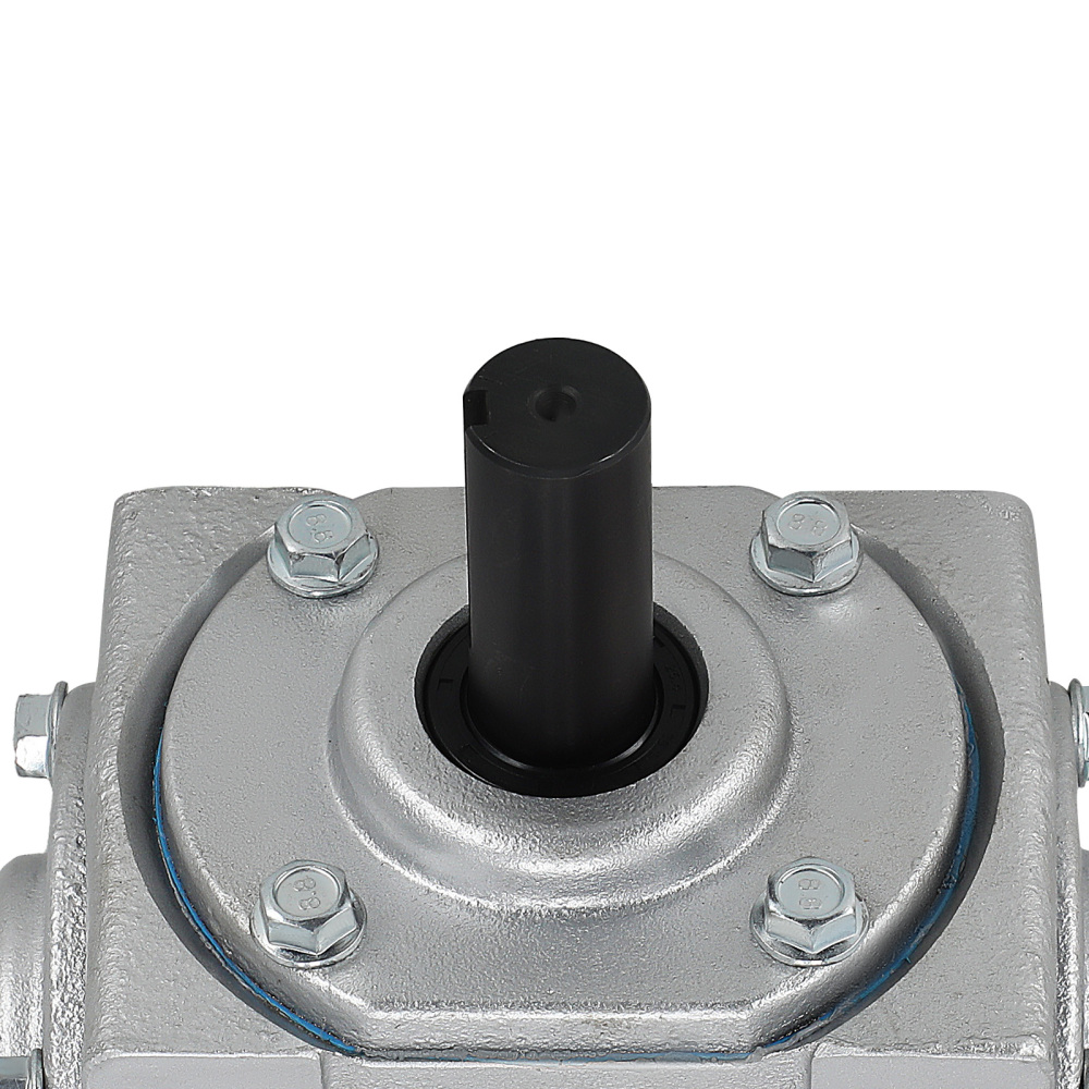 40 HP Right Angle Bevel Gearbox with 2 Keyed Shafts CW/CW 1:1 1800 Max RPM