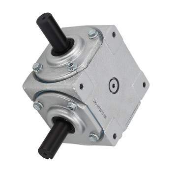 40 HP Right Angle Bevel Gearbox with 2 Keyed Shafts CW/CW 1:1 1800 Max RPM