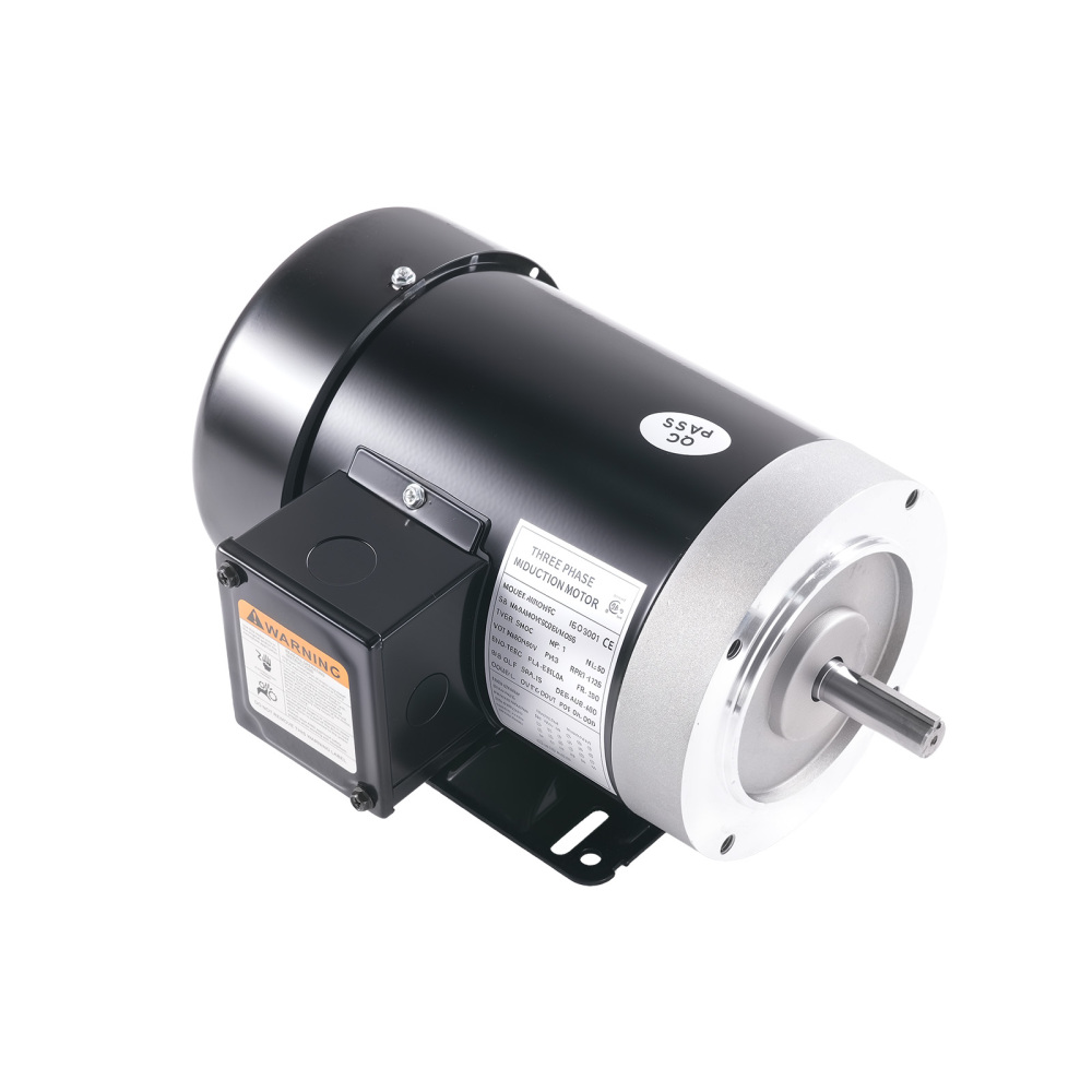Electric Motor 1 HP Three Phase 56C Frame 1725 RPM TEFC 230/460 Volt ５/8“