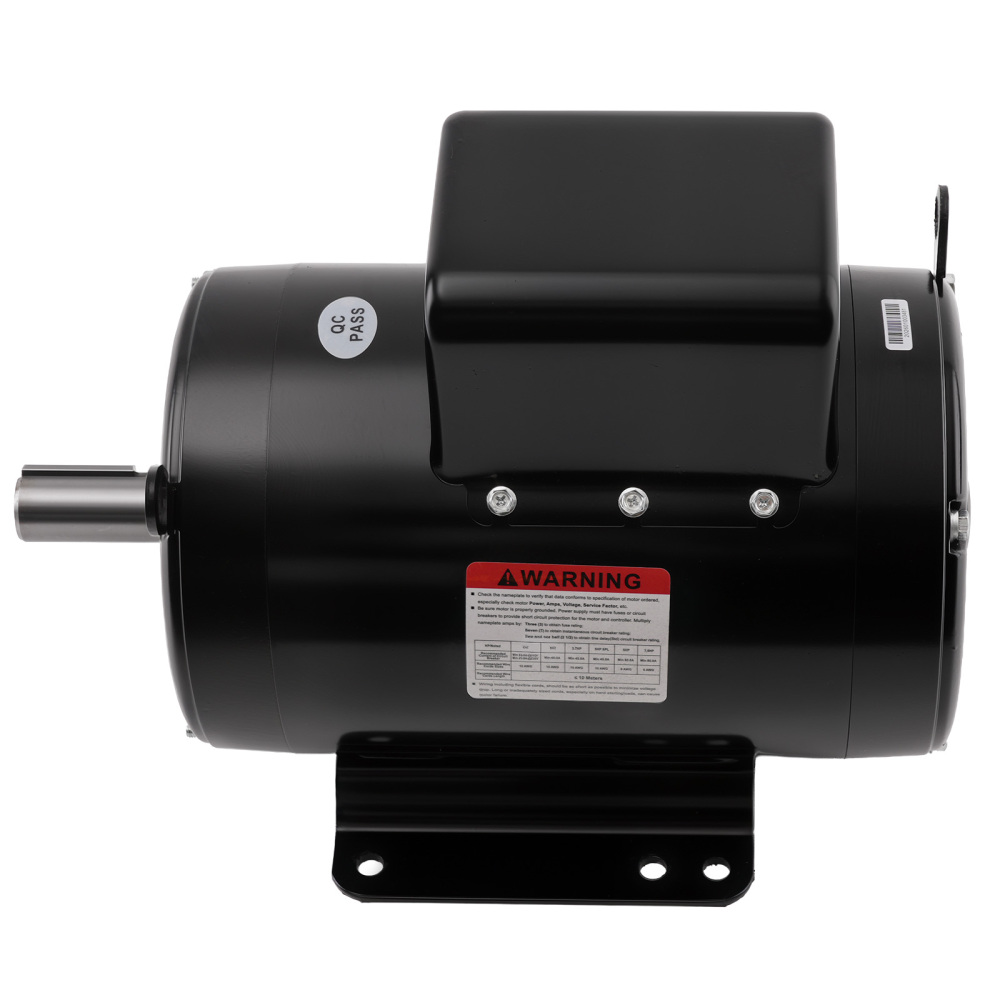 Air Compressor Electric Motor 3 HP 184T Frame 1750 RPM 1 Phase 208/230V ODP