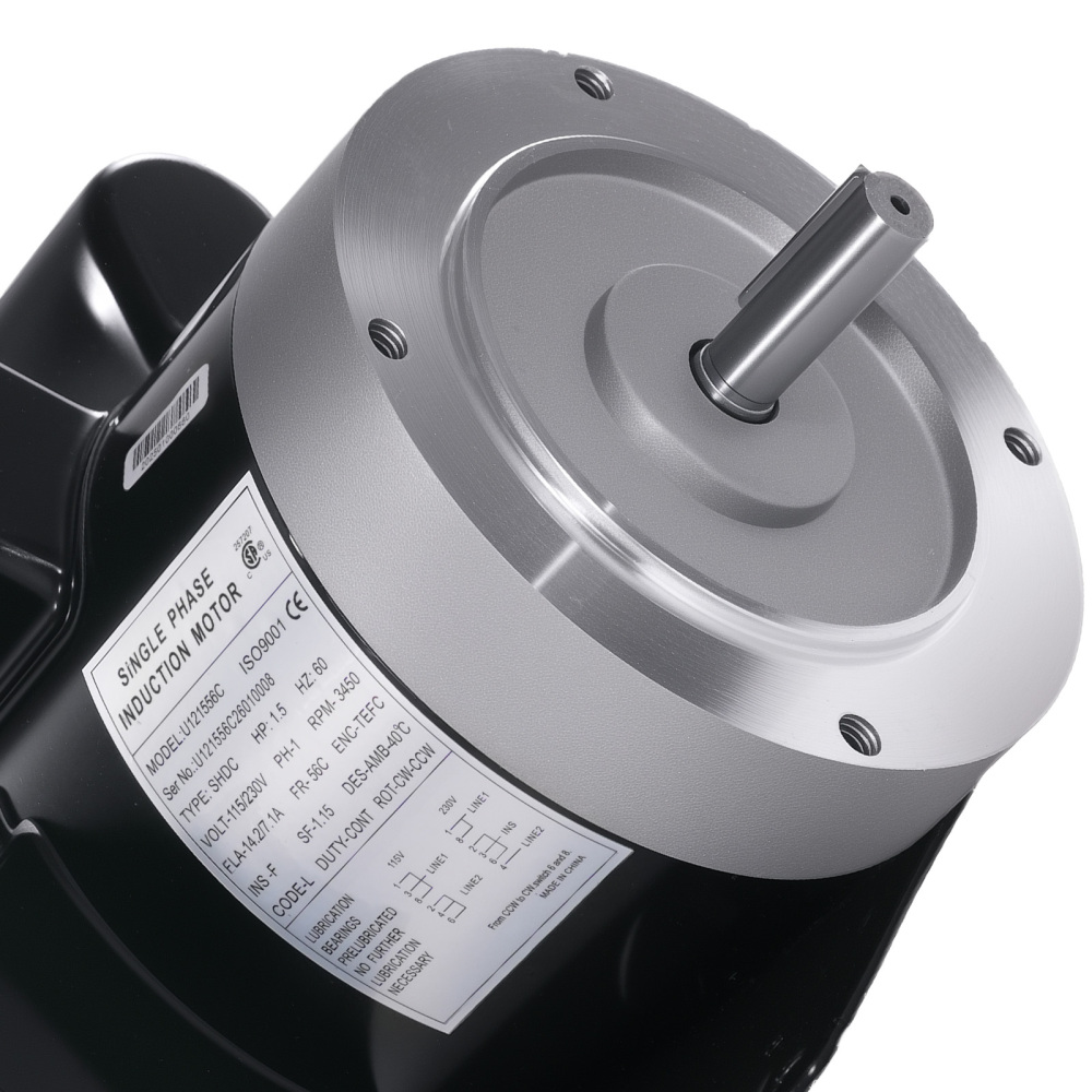 1.5HP Electric Motor 3450RPM 56C Frame 1-Phase 5/8 Keyed Shaft 115V/230V