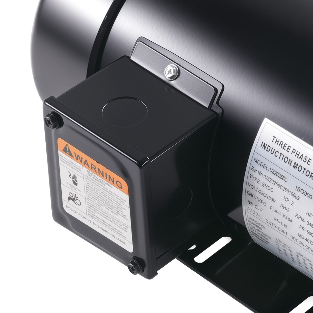 2 HP 3 Phase Electric Motor 56C TEFC 208-230/460V 1800 RPM C-Face Mount