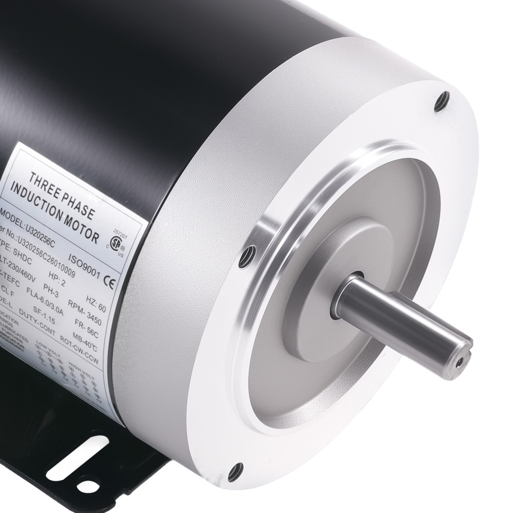 2 HP 3 Phase Electric Motor 56C TEFC 208-230/460V 1800 RPM C-Face Mount