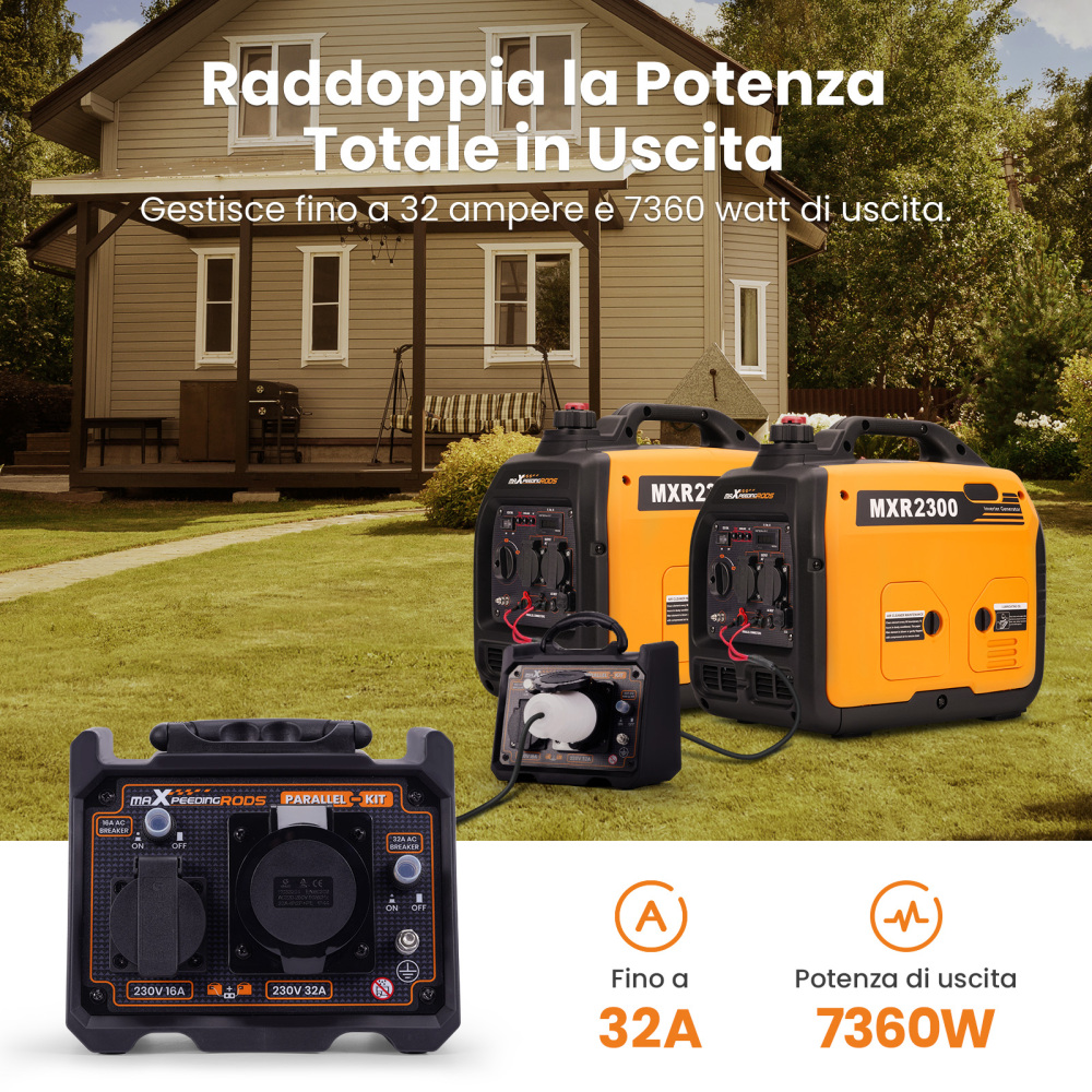 Box Di Collegamento In Parallelo 3500*2 230V 32A 16A for Generatore MXR3500