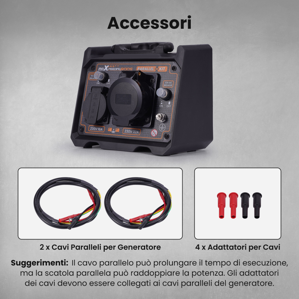 Box Di Collegamento In Parallelo 3500*2 230V 32A 16A for Generatore MXR3500