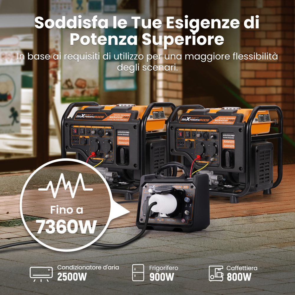 Box Di Collegamento In Parallelo 3500*2 230V 32A 16A for Generatore MXR3500