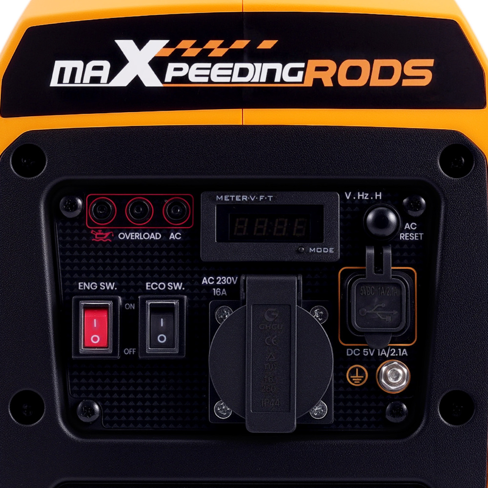 1200W Generador inversor portátil 11.5kg Silenciar gasolina 230V 2XUSB