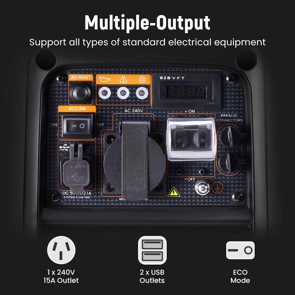 Inverter Generator 2KW Max 1.8KW Rated Generators Portable Silent Pure Sine