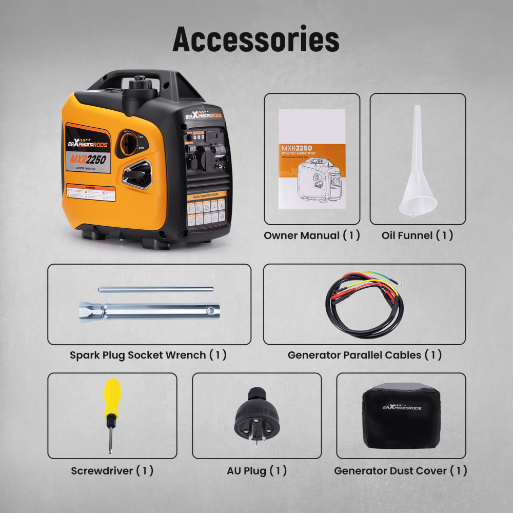 Inverter Generator 2KW Max 1.8KW Rated Generators Portable Silent Pure Sine