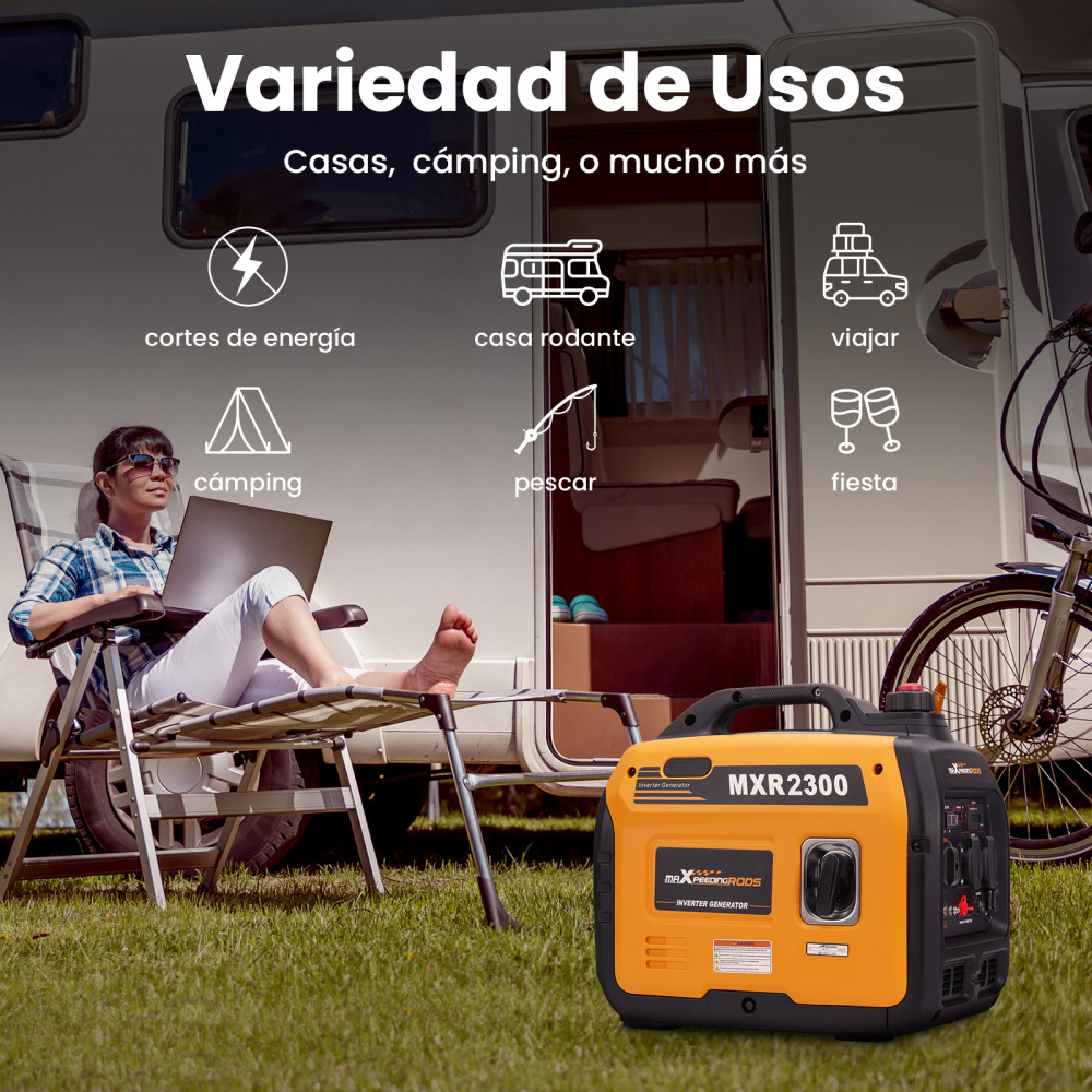 2300W Inversor Generador de energía Generador de energía de gasolina Luz 18,5k