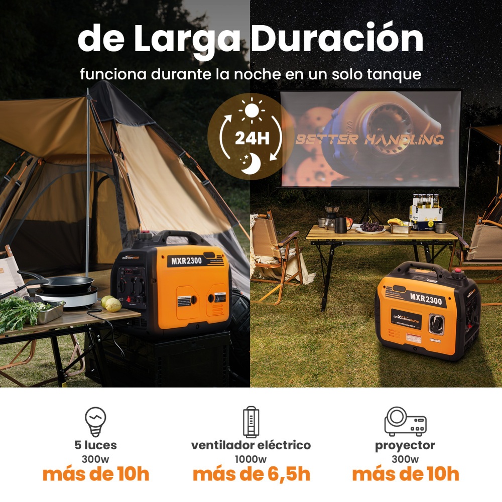 2300W Inversor Generador de energía Generador de energía de gasolina Luz 18,5k