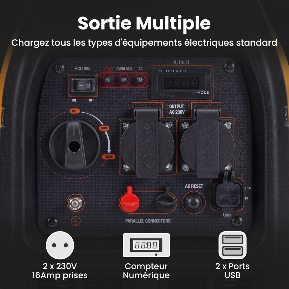 2300W Inverter Power générateur  Essence Groupe électrogène à essence silencieux