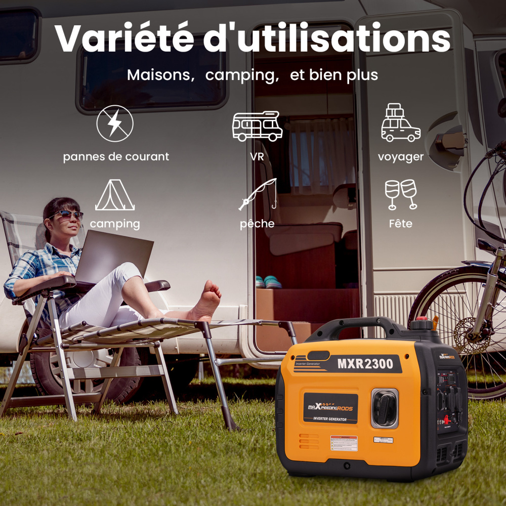 2300W Inverter Power générateur  Essence Groupe électrogène à essence silencieux