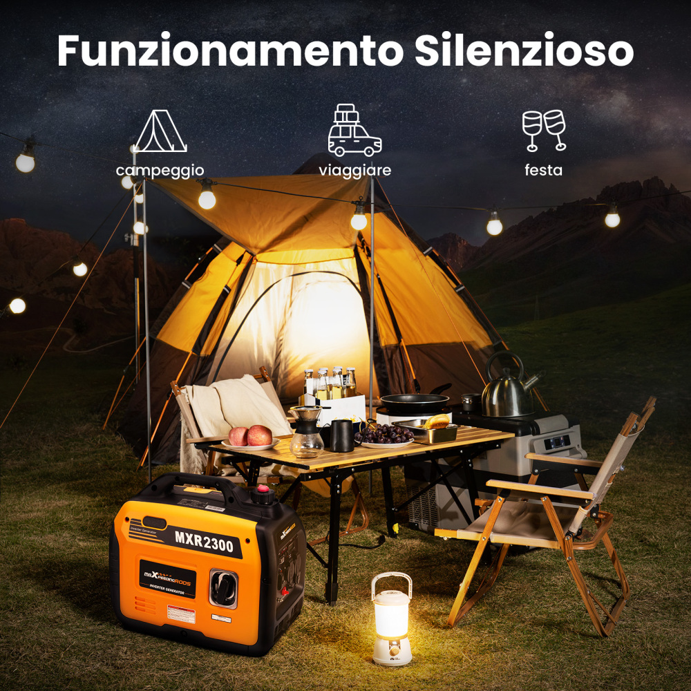 Generatore di corrente inverter 2300W Generatore di energia a benzina luce