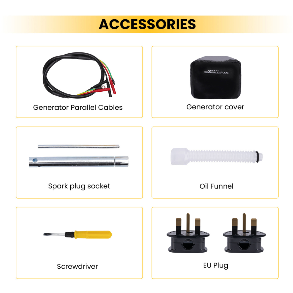 Super Quiet Portable Inverter Generator 2300W 4 Stroke Engine Camping