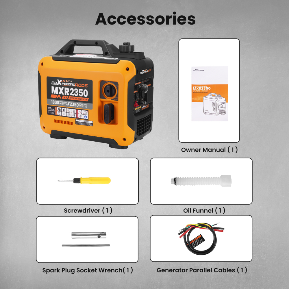 Inverter Generator 2KW Max 1.8KW Rated Generators Portable Silent Pure Sine