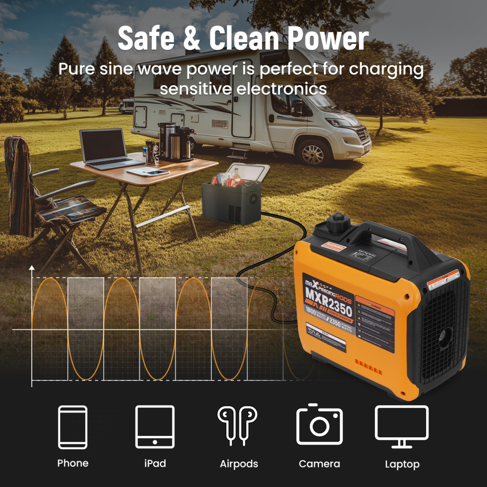 Inverter Generator 2KW Max 1.8KW Rated Generators Portable Silent Pure Sine