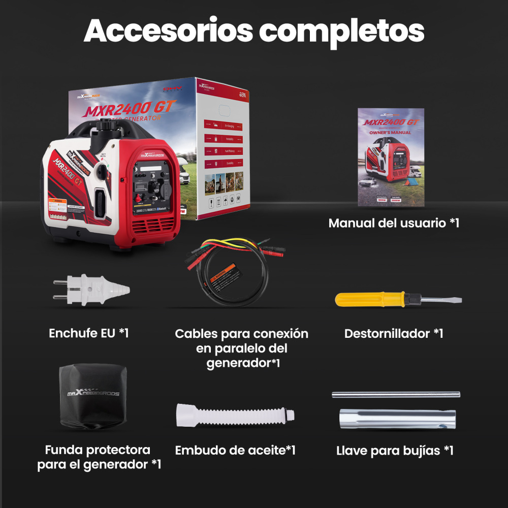 2KW Generatore Di Corrente Inverter Portatile Benzina Bluetooth Monitore