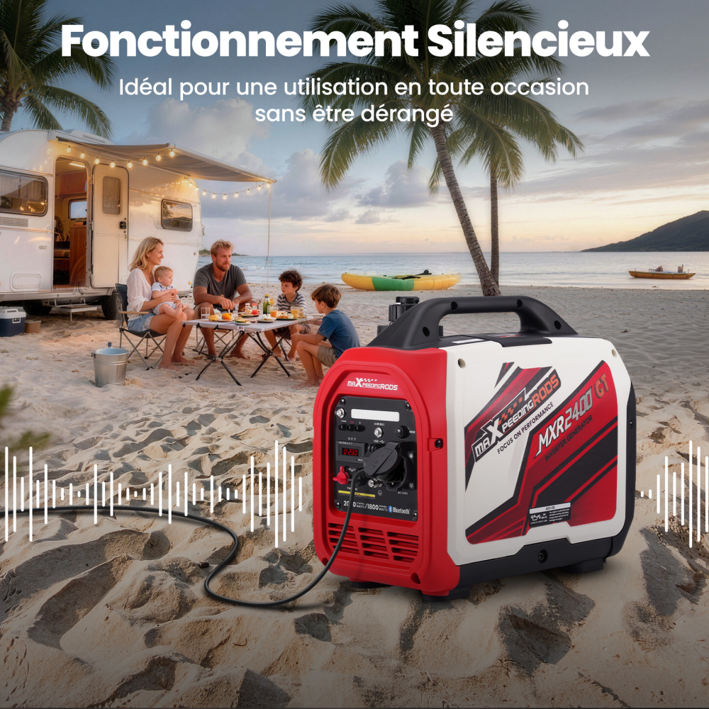 2KW Generatore Di Corrente Inverter Portatile Benzina Bluetooth Monitore