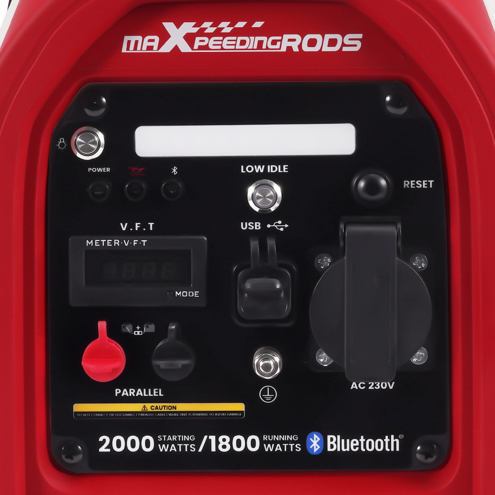 2KW Generatore Di Corrente Inverter Portatile Benzina Bluetooth Monitore