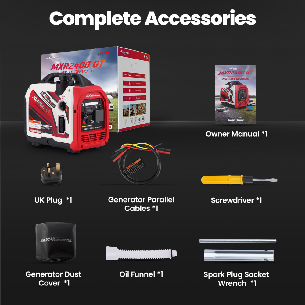 Suitecase 2000W Petrol Inverter Generator For Camping RV + Bluetooth App