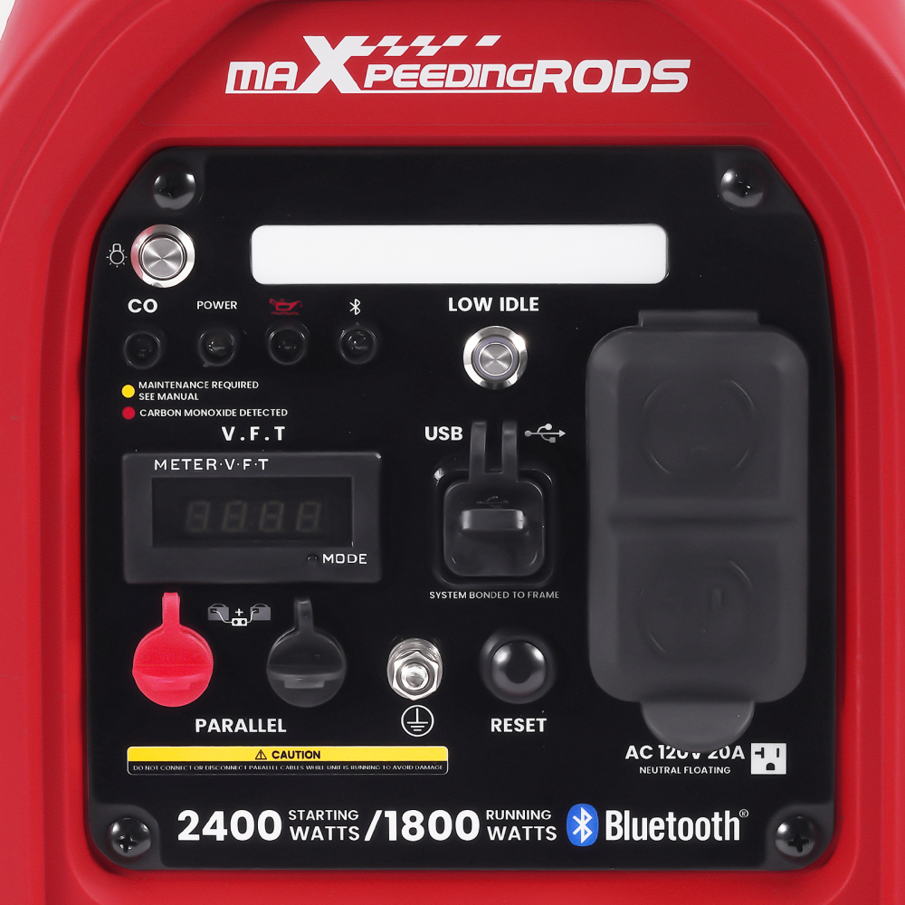 maXpeedingrods 2400 Watt Portable Inverter Generator, RV Ready, Quiet for Outdoor Camping, Home Backup, Garden, PGMA Compliant