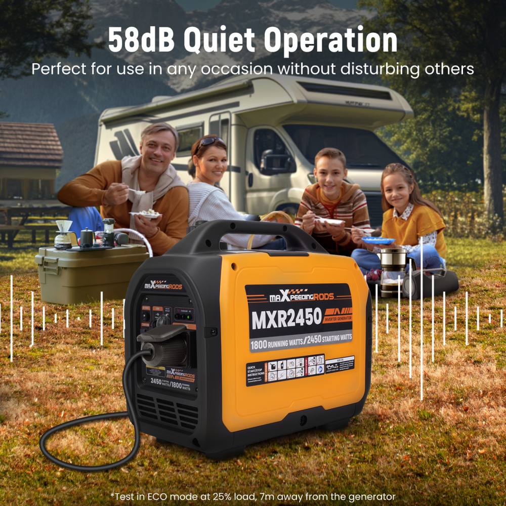 Inverter Generator 2350W Max silent generator portable Pure Sine camping Petrol