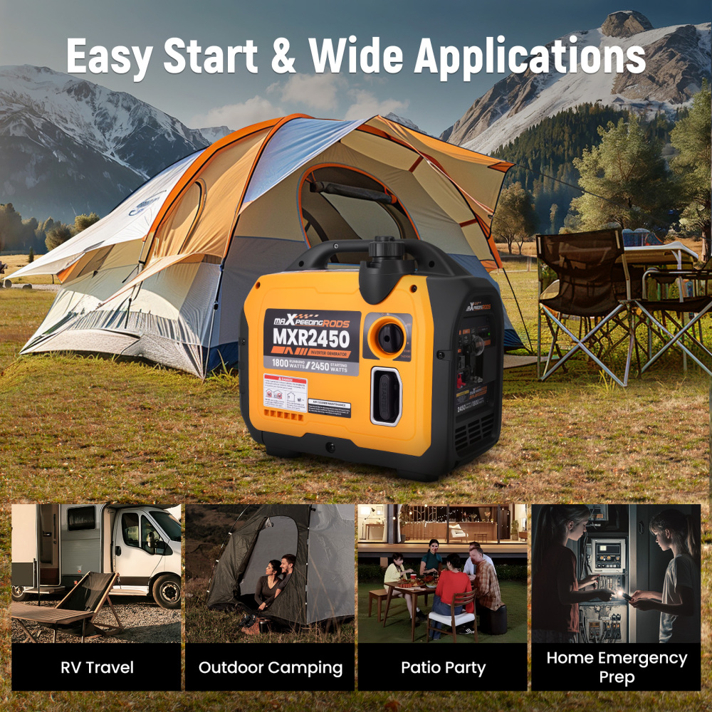 Inverter Generator 2350W Max silent generator portable Pure Sine camping Petrol