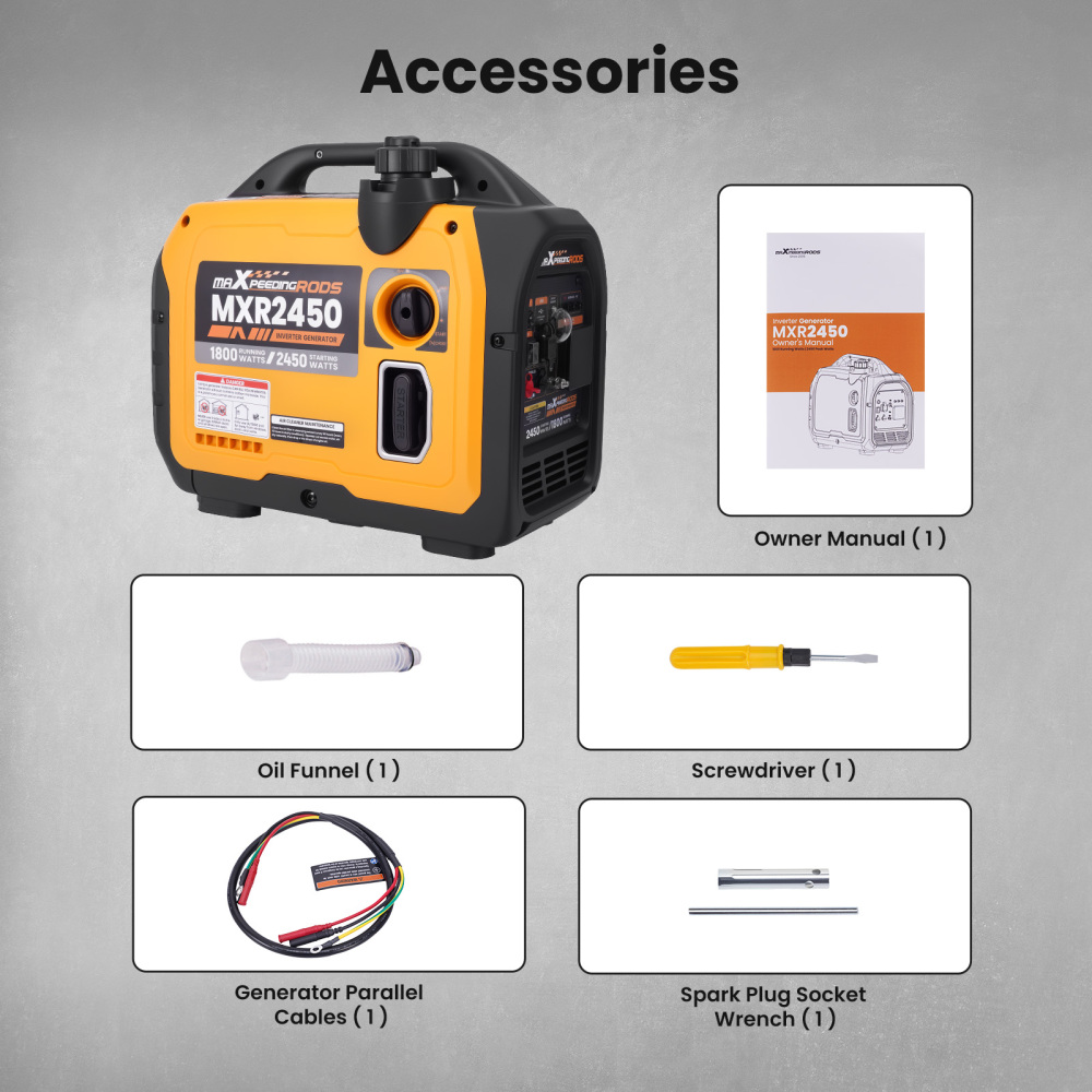 Inverter Generator 2350W Max silent generator portable Pure Sine camping Petrol