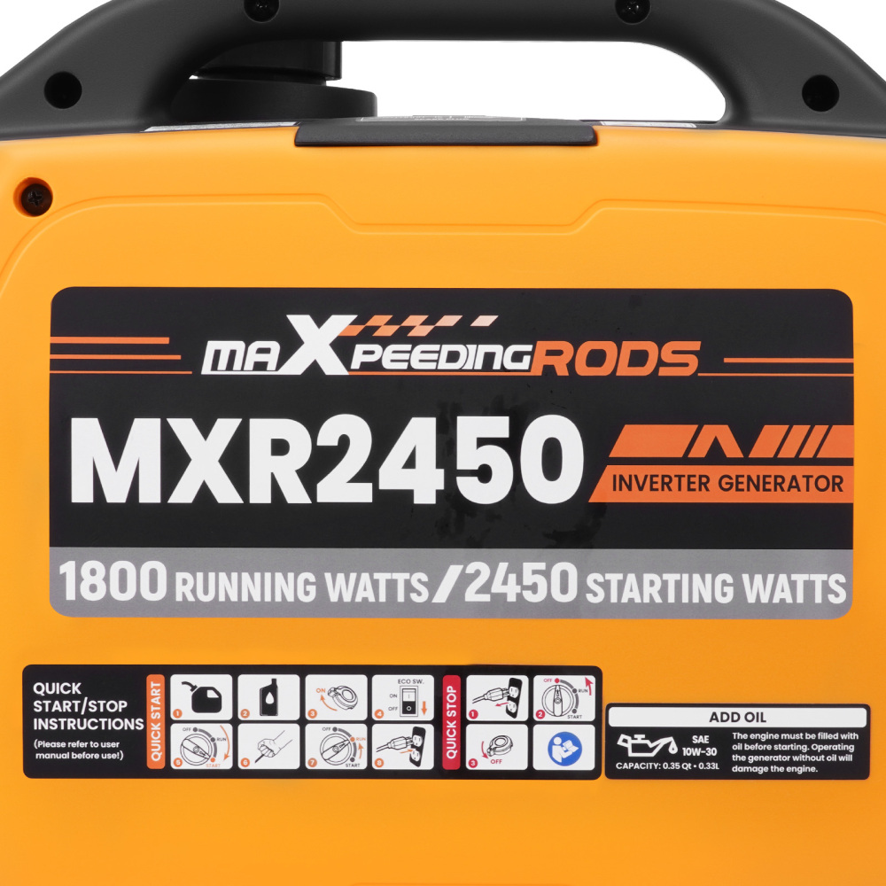 Inverter Generator 2350W Max silent generator portable Pure Sine camping Petrol