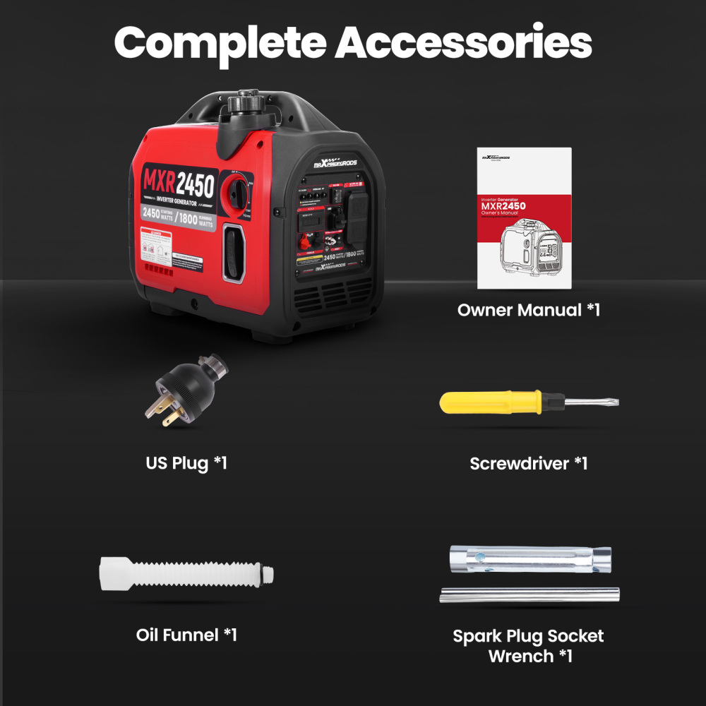 Quiet Inverter Probable Generator 2450W Gasoline Power Remote Start