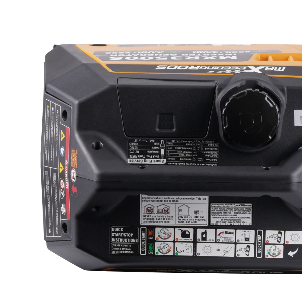 3500W Portable Super Quiet Dual Fuel Inverter Generator Electric Start Gas / LPG